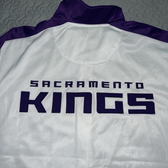 NBA Sacramento kings basketball track jacket zip up sweater coat men’s XXL 2X - Picture 5 of 9